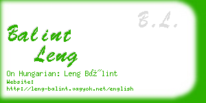 balint leng business card